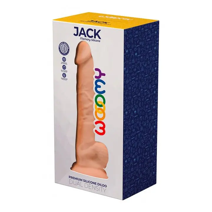 Силіконовий фалоімітатор Wooomy Jack, термореактивний, з присоскою, довжина 23,1 см, діаметр 4,8 см - Master