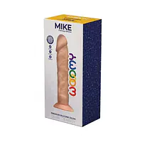 Силіконовий фалоімітатор Wooomy Mike, термореактивний, з присоскою, довжина 19,7 см, діаметр 4,2 см - Master