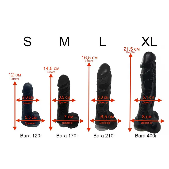 Крафтове мило-член із присоскою Чистий Кайф Black size M, натуральне - Master