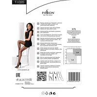 Колготки в сіточку без виділених трусиків Passion TI020 типу Кабаретка 3/4 (fishnet), nero - Master