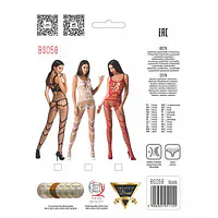 Бодістокінг Passion BS058 red, комбінезон, дуже повітряний - Master