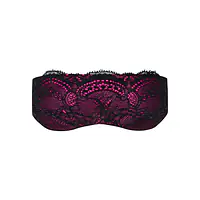 Атласна маска для сну Obsessive Roseberry mask, pink, прикрашена мереживом - Master