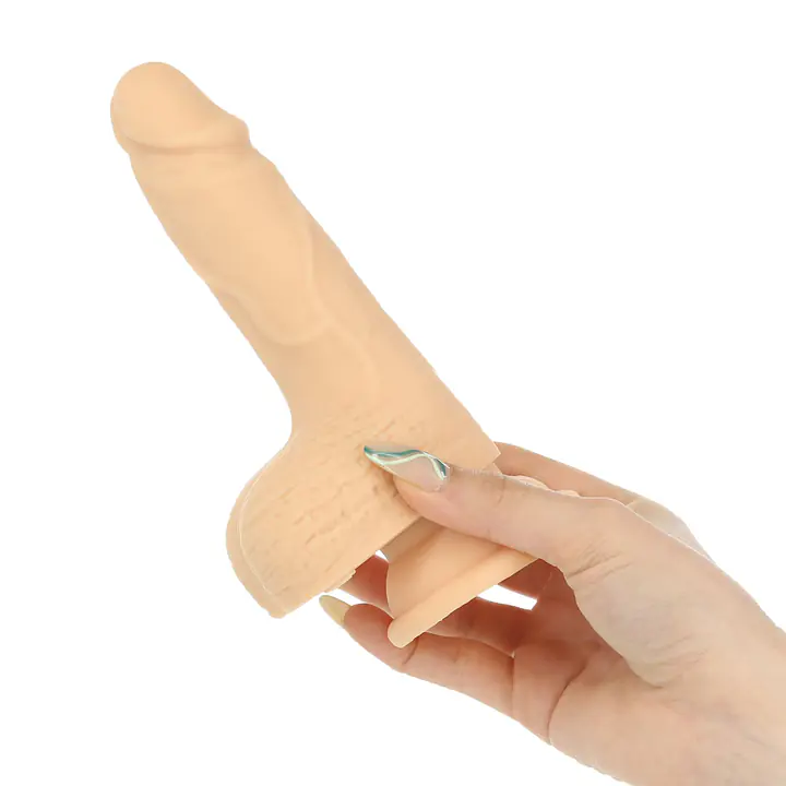 Фалоімітатор-пульсатор Naked Addiction 6.5″ Thrusting Dong With Remote, рухи вперед-назад, пульт ДК - Master