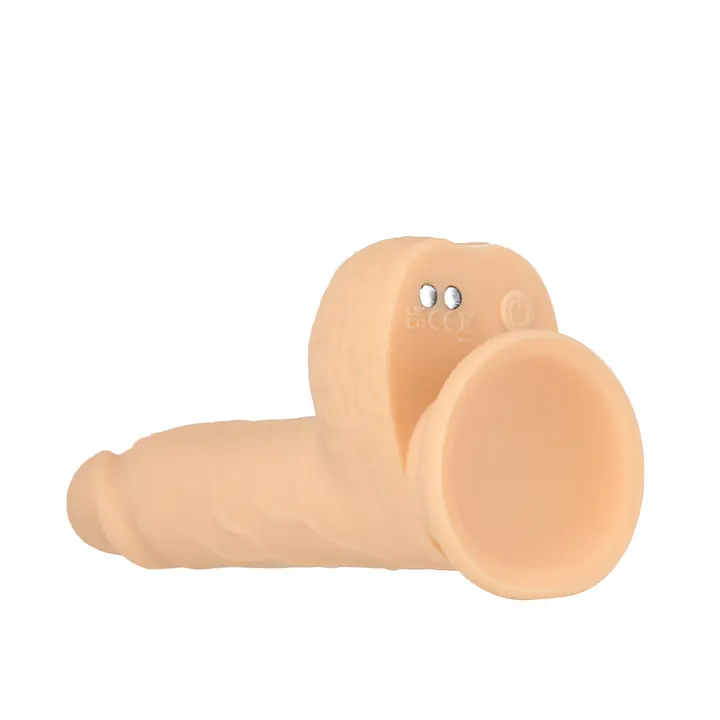 Фалоімітатор-пульсатор Naked Addiction 6.5″ Thrusting Dong With Remote, рухи вперед-назад, пульт ДК - Master