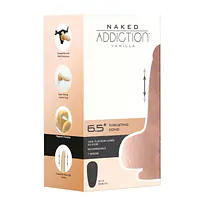 Фалоімітатор-пульсатор Naked Addiction 6.5″ Thrusting Dong With Remote, рухи вперед-назад, пульт ДК - Master