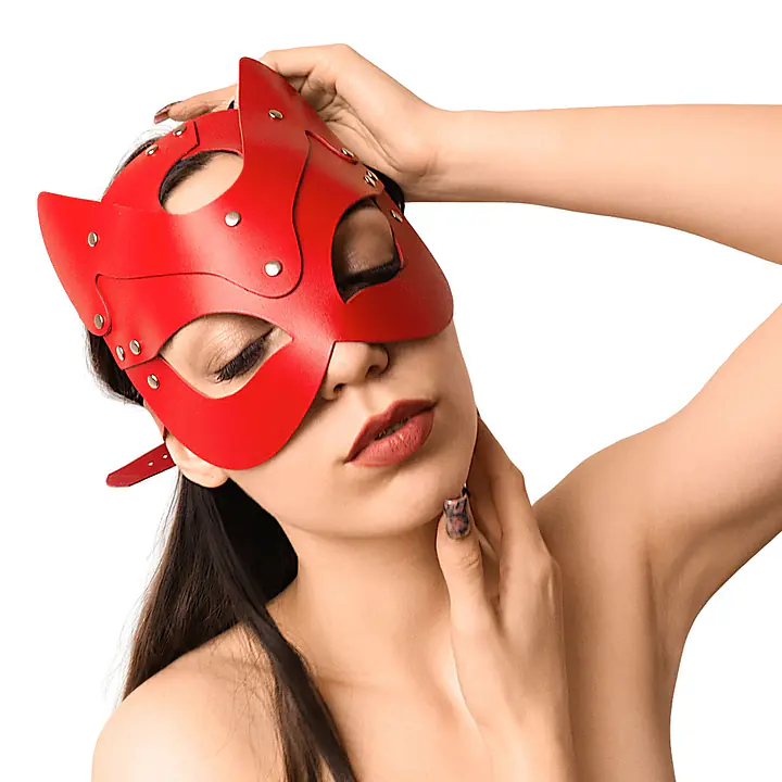 Маска Кішечки Art of Sex - Cat Mask, Червоний - Master