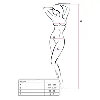 Бодістокінг Passion BS059 red, комбінезон, імітація панчох - Master