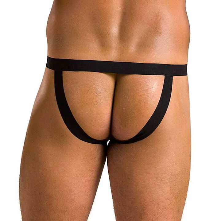 Чоловічі сліпи на шнурівці Passion 044 SLIP BEN XXL/XXXL Black, екошкіра, люверси - Master