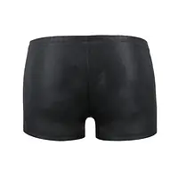 Чоловічі шкіряні боксери з блискавками Passion 049 SHORT MATT L/XL Black - Master