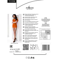 Колготки в сіточку без виділених трусиків Passion TI019 типу Кабаретка 1/2 (fishnet), nero - Master