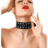 Нашийник Art of Sex - Tessa, натуральна шкіра, колір чорний - Master