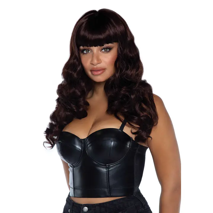 Хвиляста перука Leg Avenue Misfit Long Wavy Wig Brown, довга, реалістичний вигляд, 61 см - Master