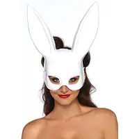 Маска кролика Leg Avenue Masquerade Rabbit Mask White, довгі вушка, на резинці - Master