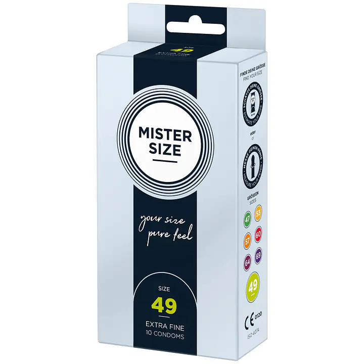 Презервативи Mister Size - pure feel - 49 (10 condoms), товщина 0,05 мм - Master
