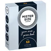 Презервативи Mister Size - pure feel - 53 (3 condoms), товщина 0,05 мм - Master