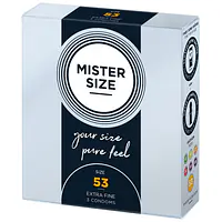 Презервативи Mister Size - pure feel - 53 (3 condoms), товщина 0,05 мм - Master