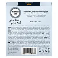 Презервативи Mister Size - pure feel - 53 (3 condoms), товщина 0,05 мм - Master