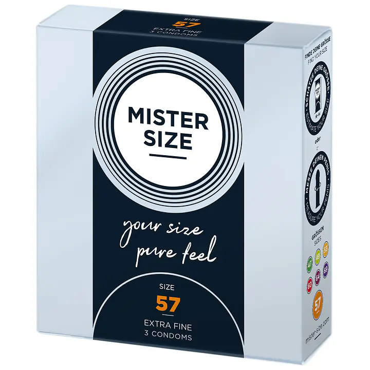Презервативи Mister Size - pure feel - 57 (3 condoms), товщина 0,05 мм - Master