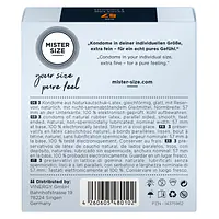 Презервативи Mister Size - pure feel - 57 (3 condoms), товщина 0,05 мм - Master