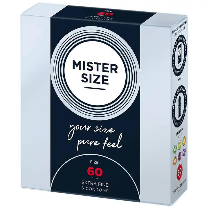 Презервативи Mister Size - pure feel - 60 (3 condoms), товщина 0,05 мм - Master