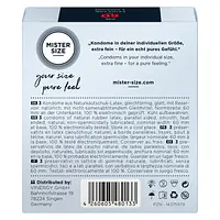 Презервативи Mister Size - pure feel - 60 (3 condoms), товщина 0,05 мм - Master