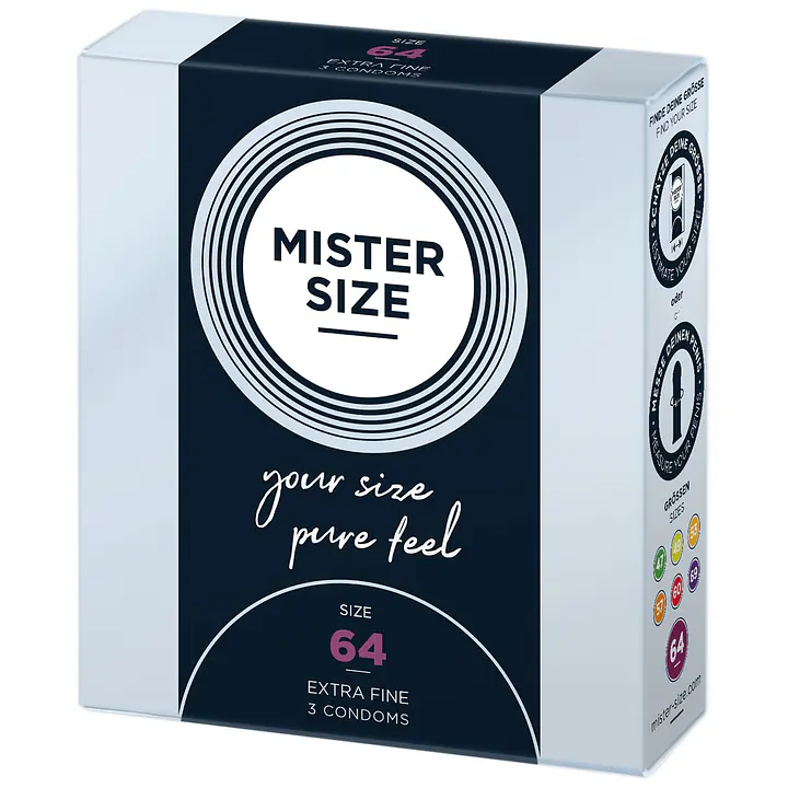 Презервативи Mister Size - pure feel - 64 (3 condoms), товщина 0,05 мм - Master
