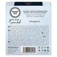 Презервативи Mister Size - pure feel - 64 (3 condoms), товщина 0,05 мм - Master