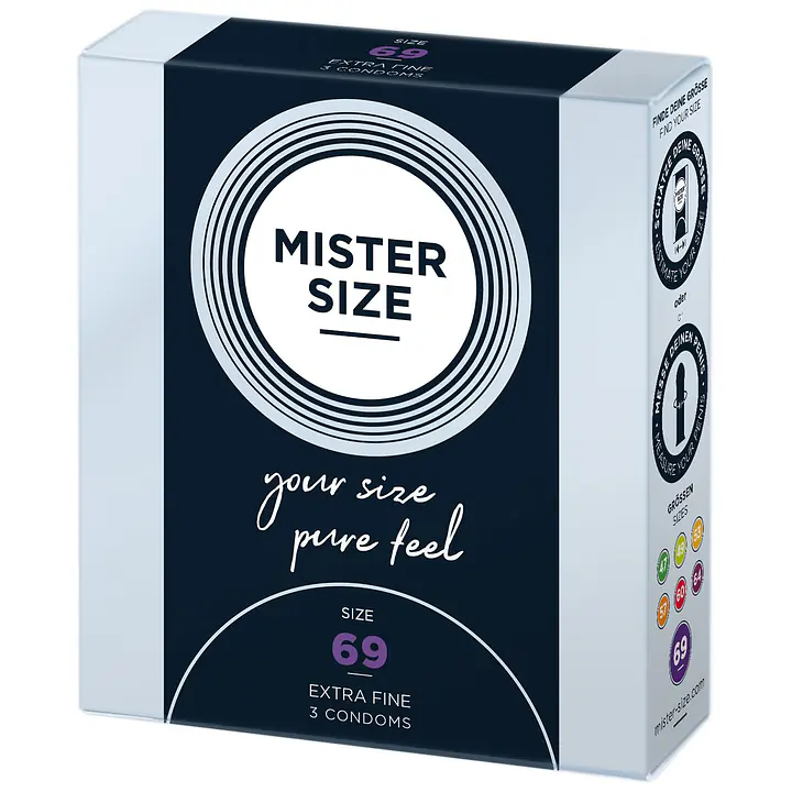 Презервативи Mister Size - pure feel - 69 (3 condoms), товщина 0,05 мм - Master