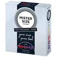 Набір презервативів Mister Size - pure feel - 60–64–69 (3 condoms), 3 розміри, товщина 0,05 мм - Master