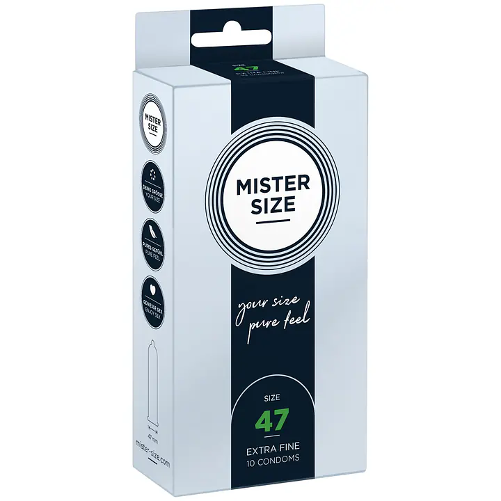 Презервативи Mister Size - pure feel - 47 (10 condoms), товщина 0,05 мм - Master