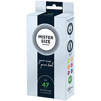 Презервативи Mister Size - pure feel - 47 (10 condoms), товщина 0,05 мм - Master