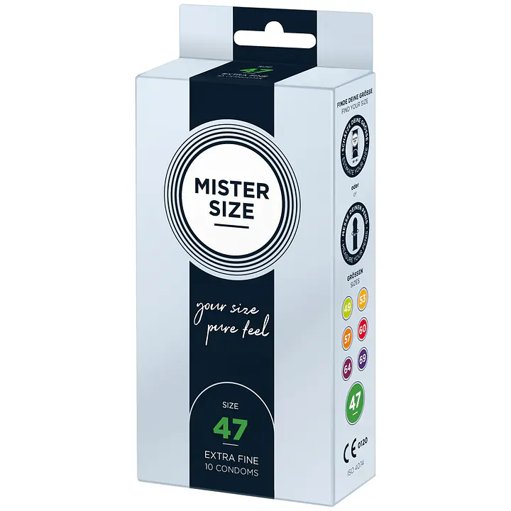 Презервативи Mister Size - pure feel - 47 (10 condoms), товщина 0,05 мм - Master