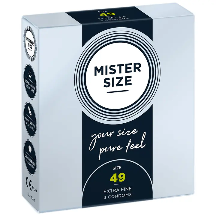 Презервативи Mister Size - pure feel - 49 (3 condoms), товщина 0,05 мм - Master