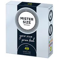 Презервативи Mister Size - pure feel - 49 (3 condoms), товщина 0,05 мм - Master