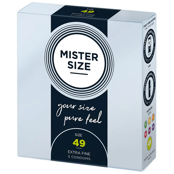 Презервативи Mister Size - pure feel - 49 (3 condoms), товщина 0,05 мм - Master