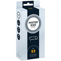 Презервативи Mister Size - pure feel - 53 (10 condoms), товщина 0,05 мм - Master
