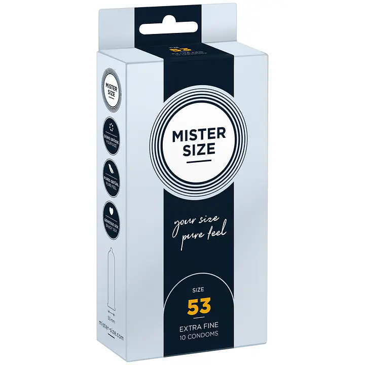 Презервативи Mister Size - pure feel - 53 (10 condoms), товщина 0,05 мм - Master