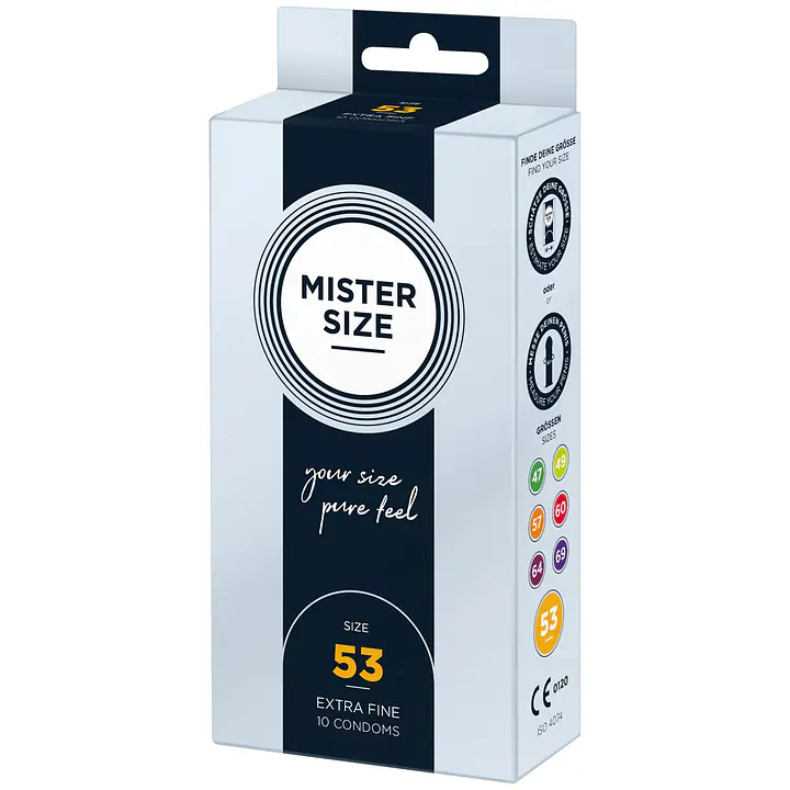 Презервативи Mister Size - pure feel - 53 (10 condoms), товщина 0,05 мм - Master