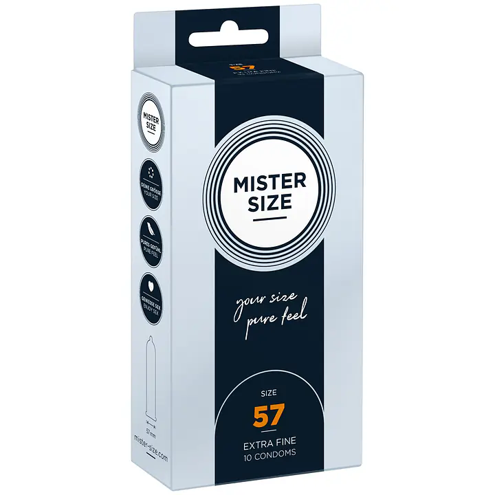 Презервативи Mister Size - pure feel - 57 (10 condoms), товщина 0,05 мм - Master