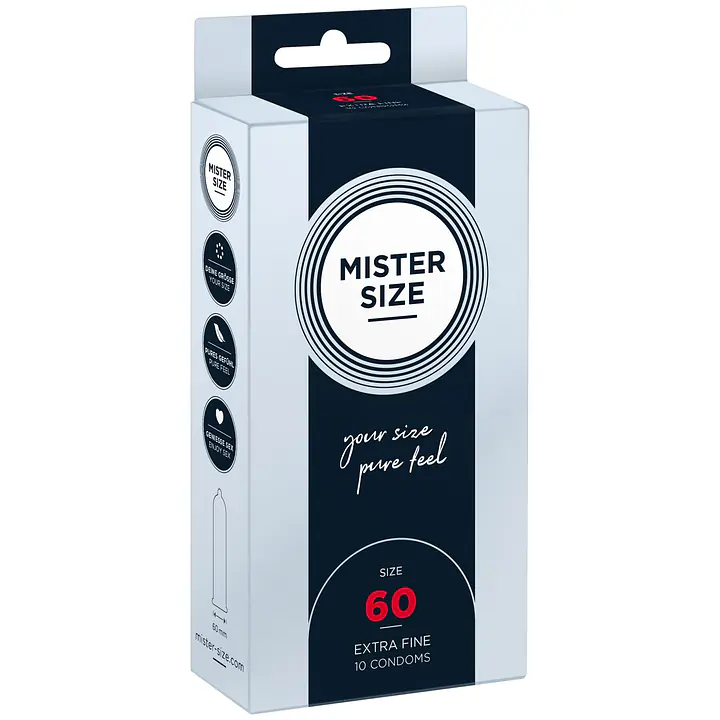 Презервативи Mister Size - pure feel - 60 (10 condoms), товщина 0,05 мм - Master