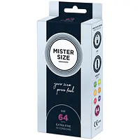 Презервативи Mister Size - pure feel - 64 (10 condoms), товщина 0,05 мм - Master
