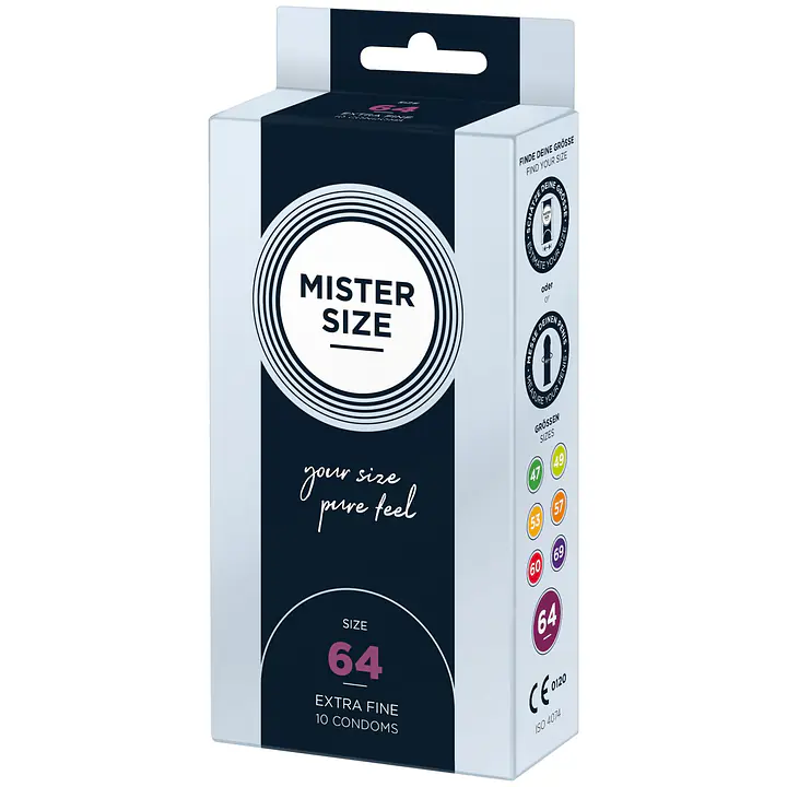 Презервативи Mister Size - pure feel - 64 (10 condoms), товщина 0,05 мм - Master