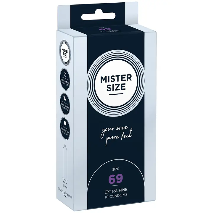 Презервативи Mister Size - pure feel - 69 (10 condoms), товщина 0,05 мм - Master