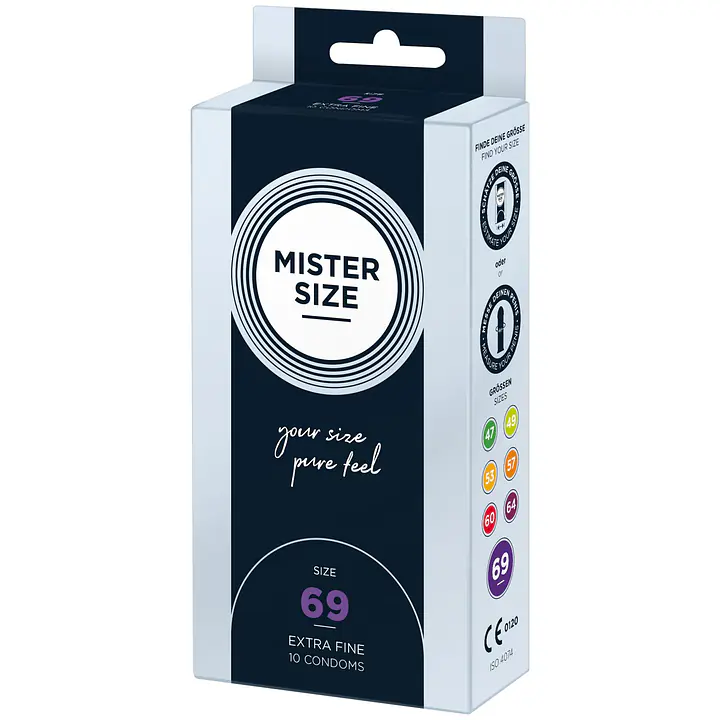 Презервативи Mister Size - pure feel - 69 (10 condoms), товщина 0,05 мм - Master