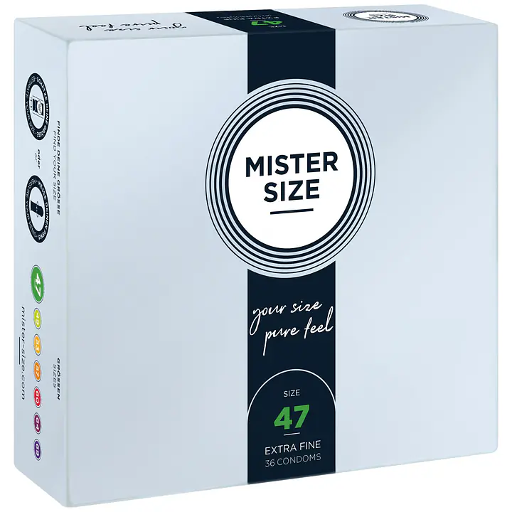 Презервативи Mister Size - pure feel - 47 (36 condoms), товщина 0,05 мм - Master