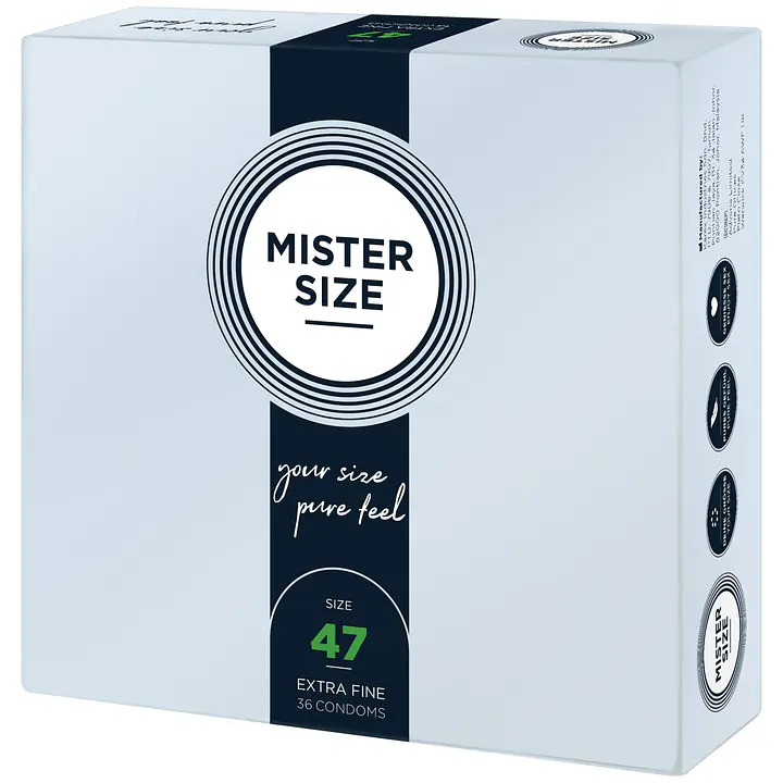 Презервативи Mister Size - pure feel - 47 (36 condoms), товщина 0,05 мм - Master