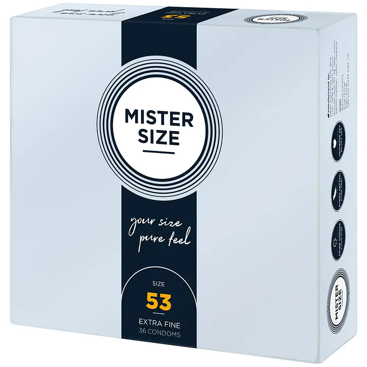 Презервативи Mister Size - pure feel - 53 (36 condoms), товщина 0,05 мм - Master