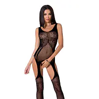 Бодістокінг Passion BS061 black, комбінезон, імітація панчіх - Master