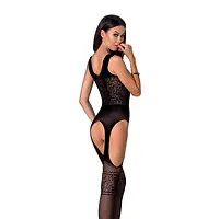 Бодістокінг Passion BS061 black, комбінезон, імітація панчіх - Master