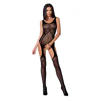 Бодістокінг Passion BS061 black, комбінезон, імітація панчіх - Master